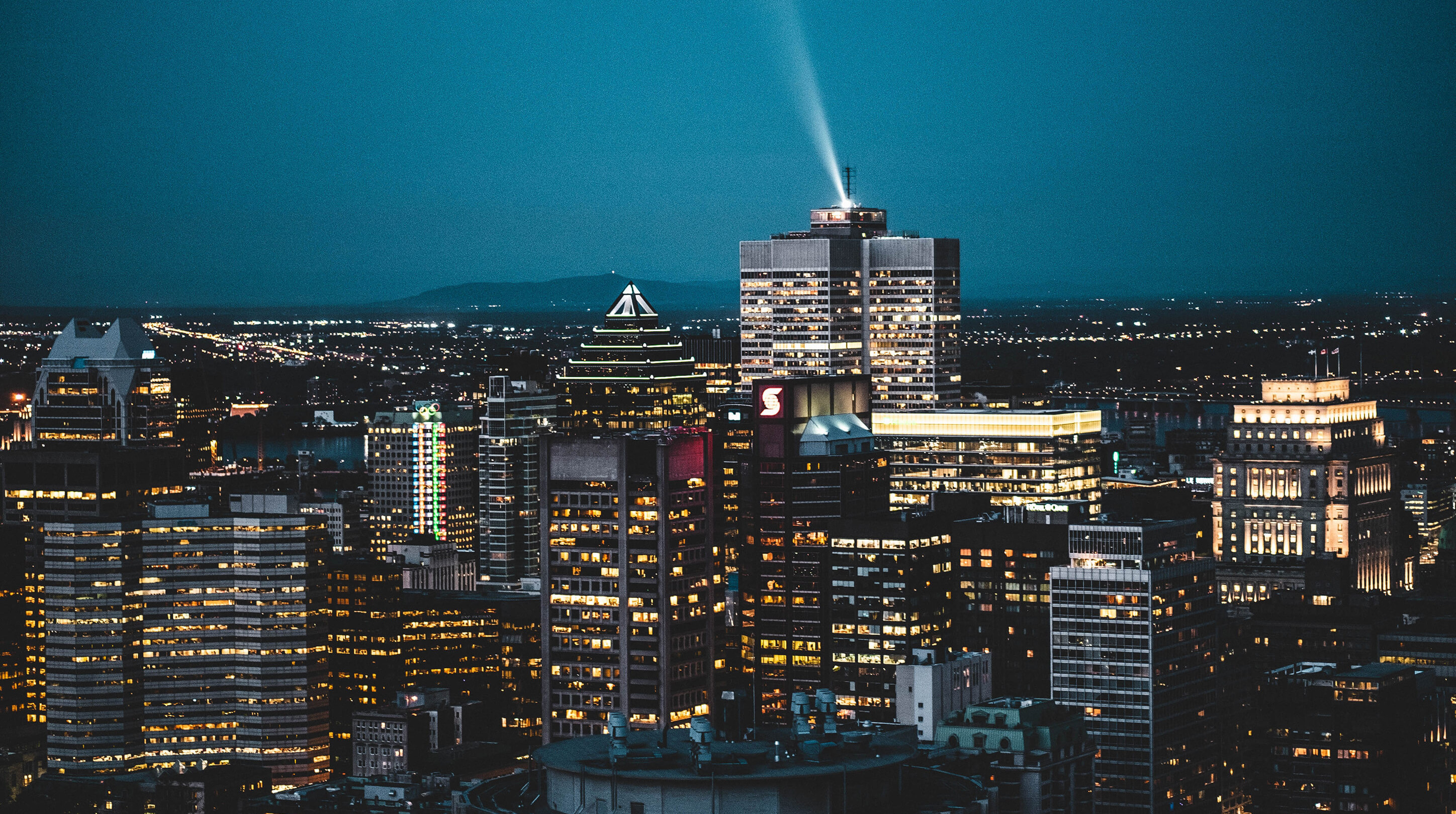 Vue sur les gratte-ciel de Montréal