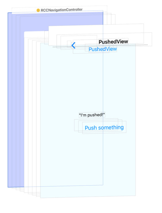 Structure de la mise en page sur iOS après 5 « push »