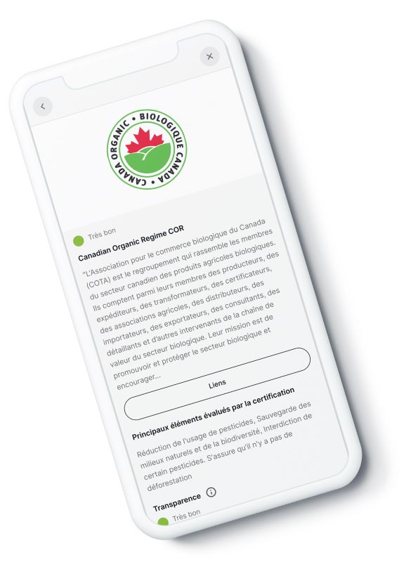 The Decoder app recognize subtle nuances in an ecological logo
