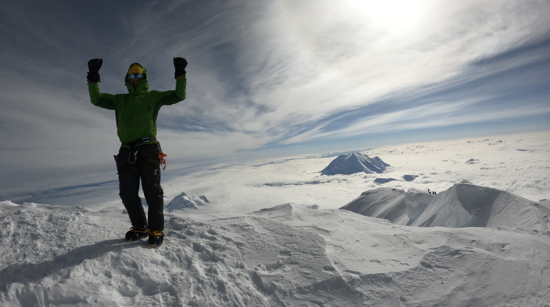 Osedea's founder at the top of Mount Denali 