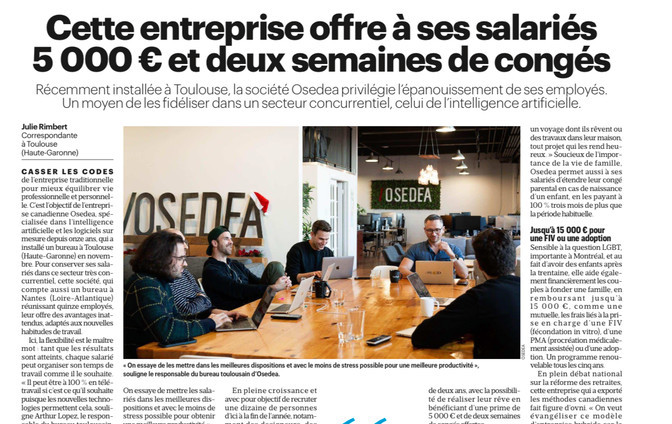 We are features in Le Parisien and Aujourd’hui en France